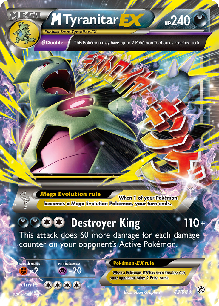 M Tyranitar EX (43/98) [XY: Ancient Origins] | Exor Games Truro