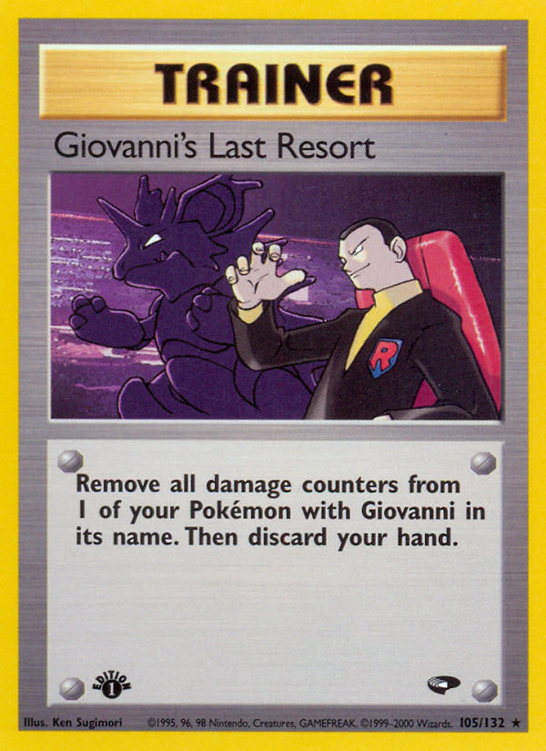 Giovanni's Last Resort (105/132) [Gym Challenge 1st Edition] | Exor Games Truro