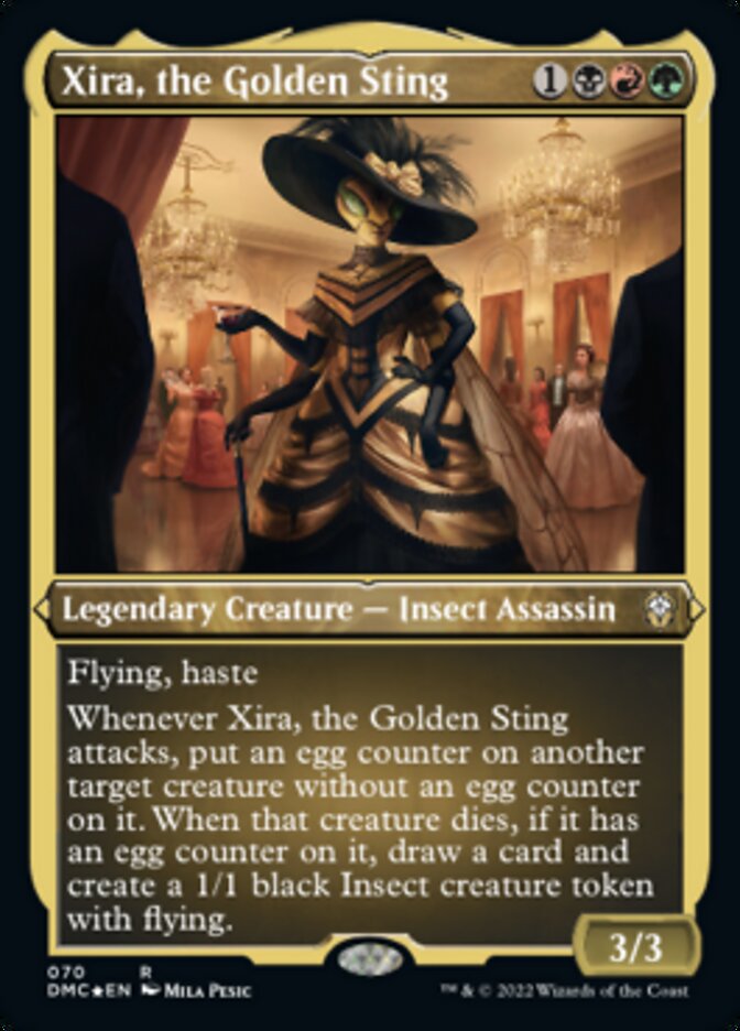 Xira, the Golden Sting (Foil Etched) [Dominaria United Commander] | Exor Games Truro