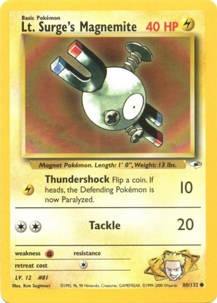 Lt. Surge's Magnemite (80/132) [Gym Heroes Unlimited] | Exor Games Truro