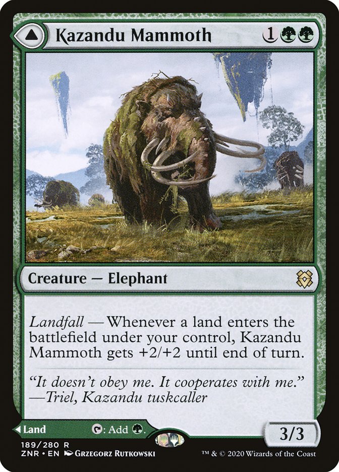 Kazandu Mammoth // Kazandu Valley [Zendikar Rising] | Exor Games Truro