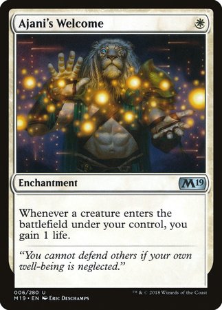 Ajani's Welcome [Core Set 2019] | Exor Games Truro