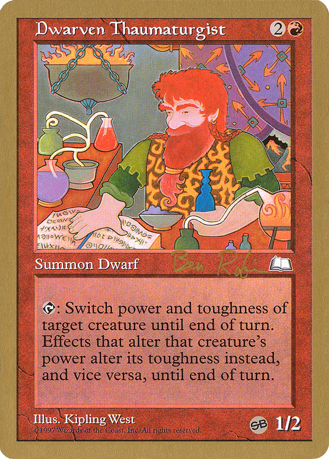 Dwarven Thaumaturgist (Ben Rubin) (SB) [World Championship Decks 1998] | Exor Games Truro