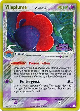 Vileplume (17/110) (Delta Species) (Stamped) [EX: Holon Phantoms] | Exor Games Truro