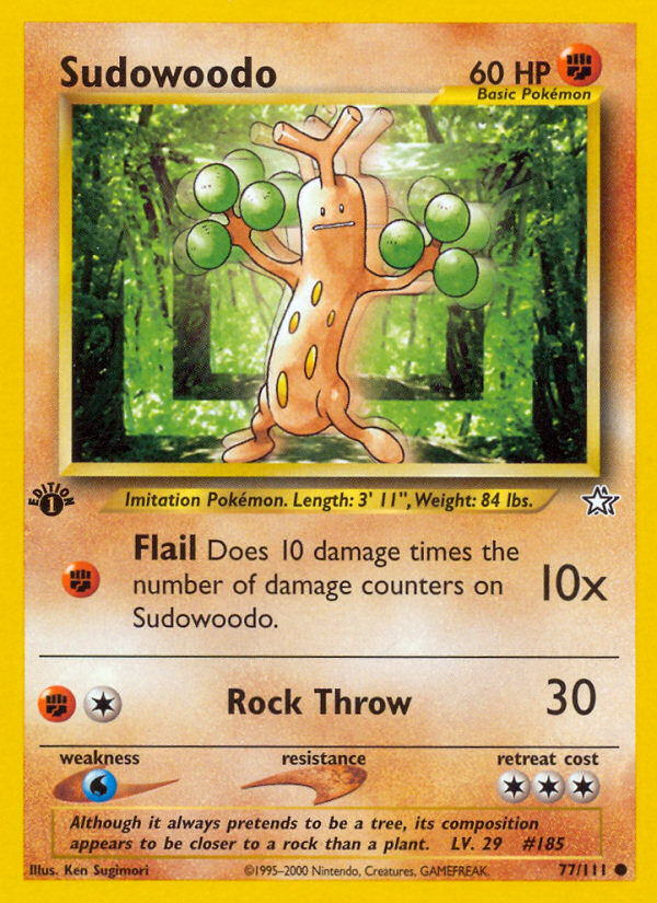 Sudowoodo (77/111) [Neo Genesis 1st Edition] | Exor Games Truro