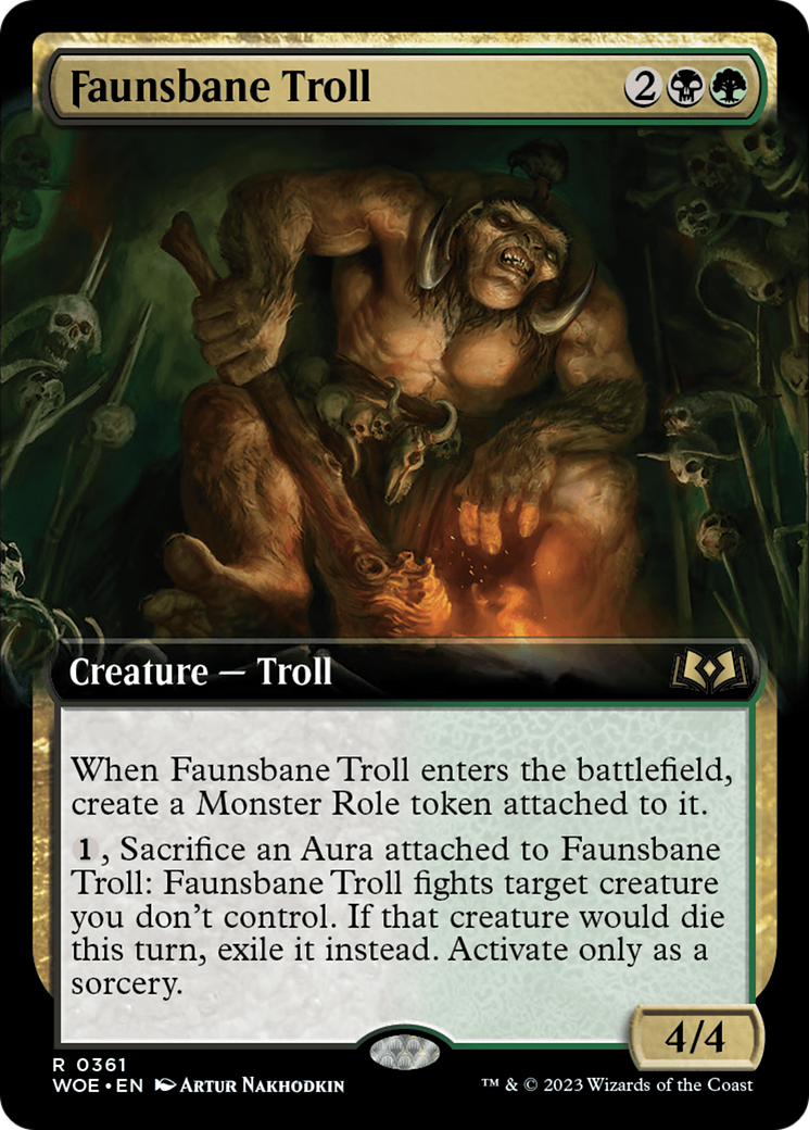 Faunsbane Troll (Extended Art) [Wilds of Eldraine] | Exor Games Truro