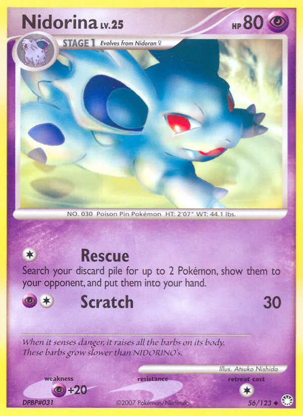 Nidorina (56/123) [Diamond & Pearl: Mysterious Treasures] | Exor Games Truro