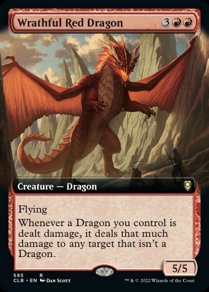 Wrathful Red Dragon (Extended Art) [Commander Legends: Battle for Baldur's Gate] | Exor Games Truro