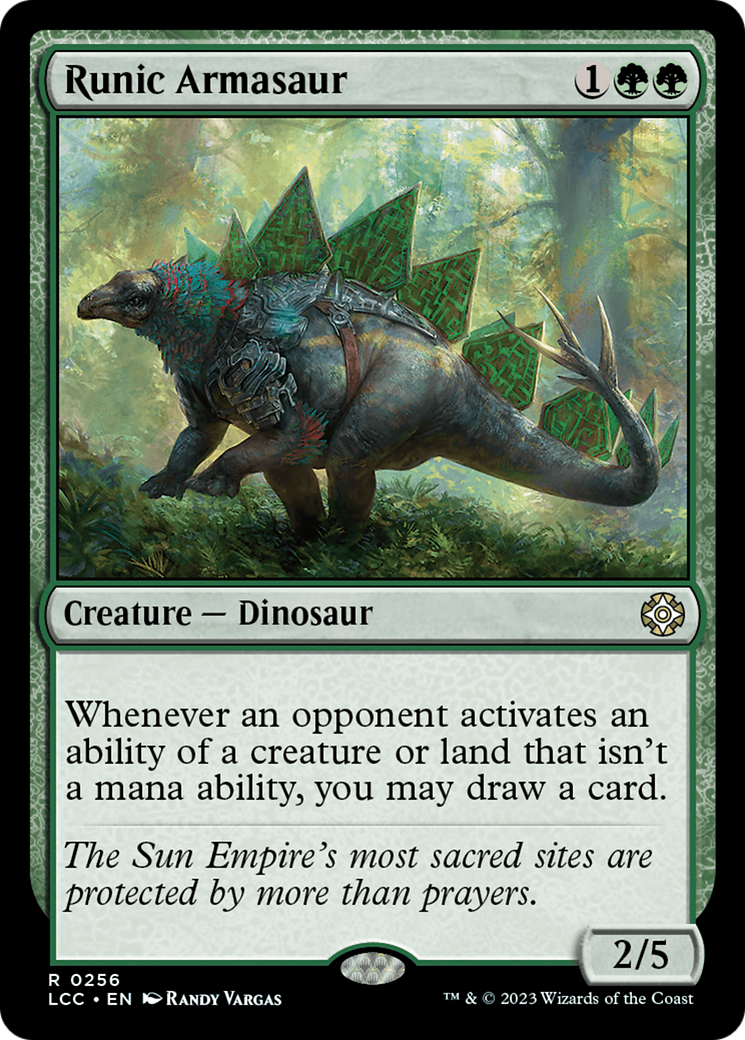 Runic Armasaur [The Lost Caverns of Ixalan Commander] | Exor Games Truro