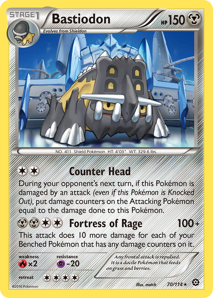 Bastiodon (70/114) [XY: Steam Siege] | Exor Games Truro