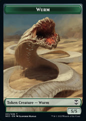 Elf Warrior // Wurm Double-sided Token [Streets of New Capenna Commander Tokens] | Exor Games Truro