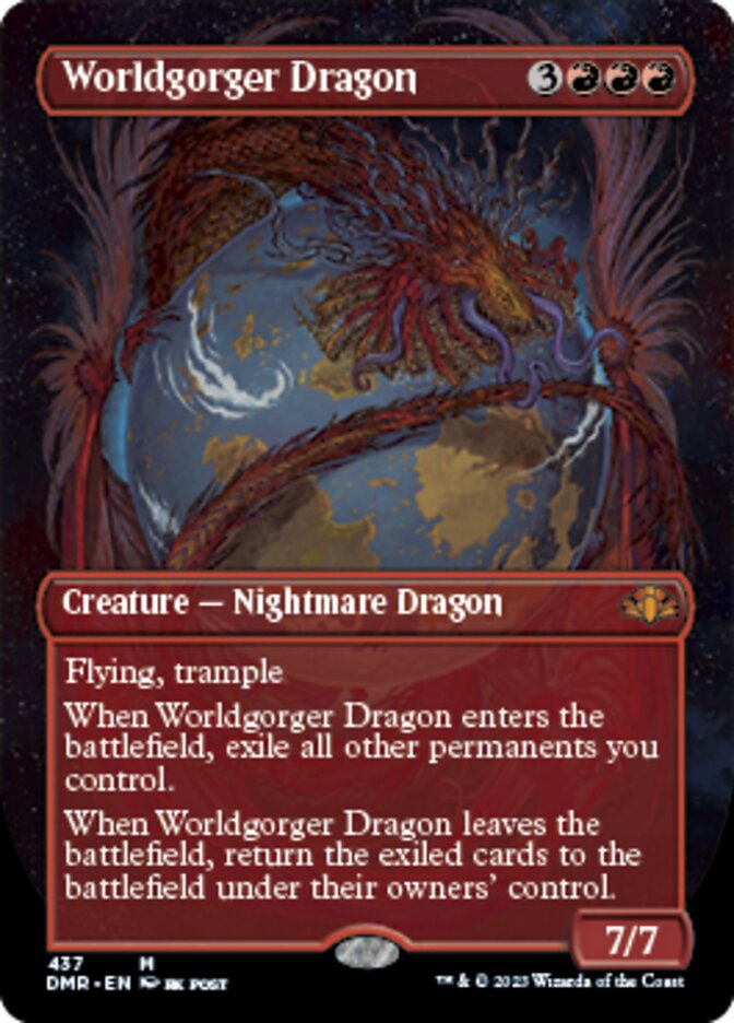 Worldgorger Dragon (Borderless Alternate Art) [Dominaria Remastered] | Exor Games Truro