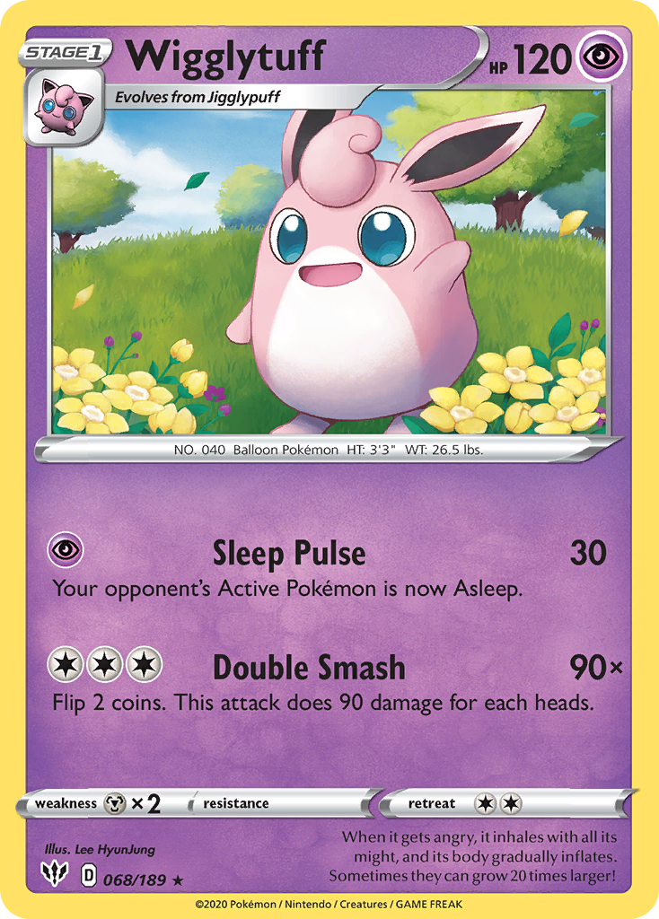 Wigglytuff (068/189) [Sword & Shield: Darkness Ablaze] | Exor Games Truro