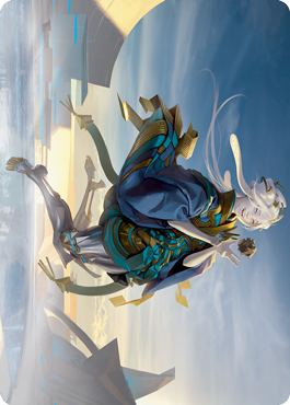 Moonfolk Puzzlemaker Art Card [Kamigawa: Neon Dynasty Art Series] | Exor Games Truro