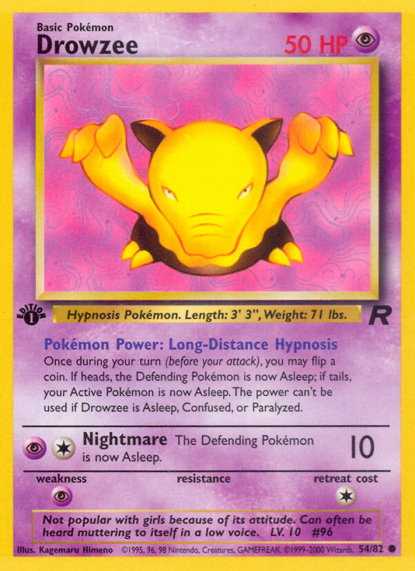 Drowzee (54/82) [Team Rocket 1st Edition] | Exor Games Truro