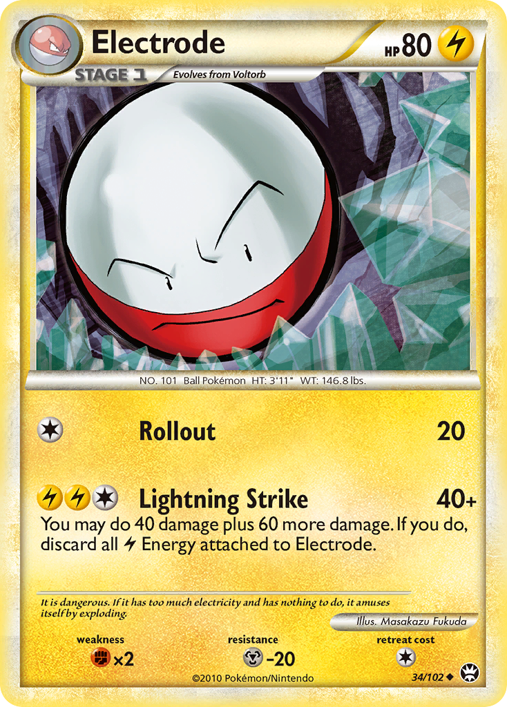 Electrode (34/102) [HeartGold & SoulSilver: Triumphant] | Exor Games Truro