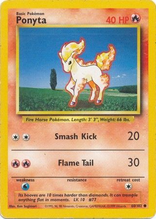 Ponyta (60/102) [Base Set Unlimited] | Exor Games Truro