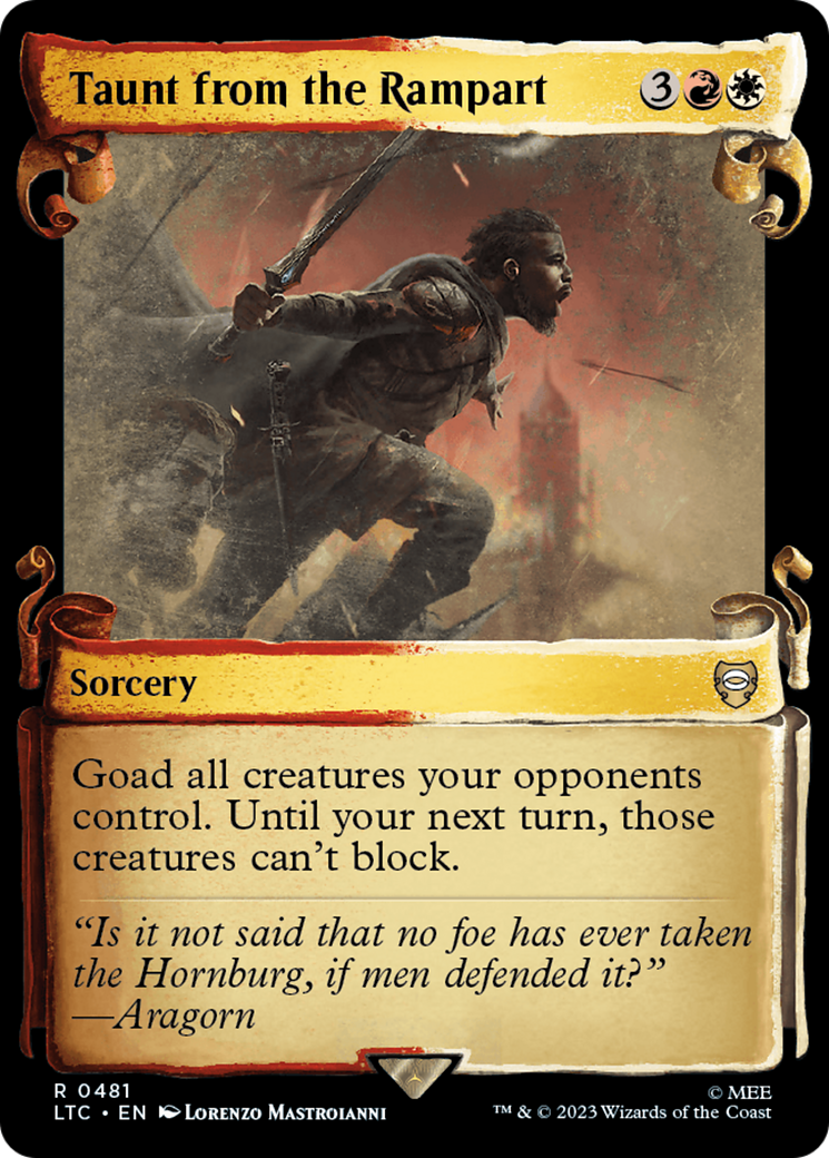 Taunt from the Rampart [The Lord of the Rings: Tales of Middle-Earth Commander Showcase Scrolls] | Exor Games Truro