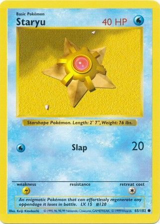 Staryu (65/102) [Base Set Shadowless Unlimited] | Exor Games Truro