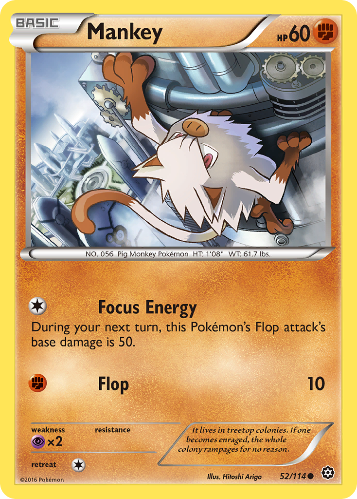 Mankey (52/114) [XY: Steam Siege] | Exor Games Truro