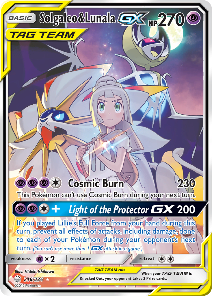 Solgaleo & Lunala GX (216/236) [Sun & Moon: Cosmic Eclipse] | Exor Games Truro