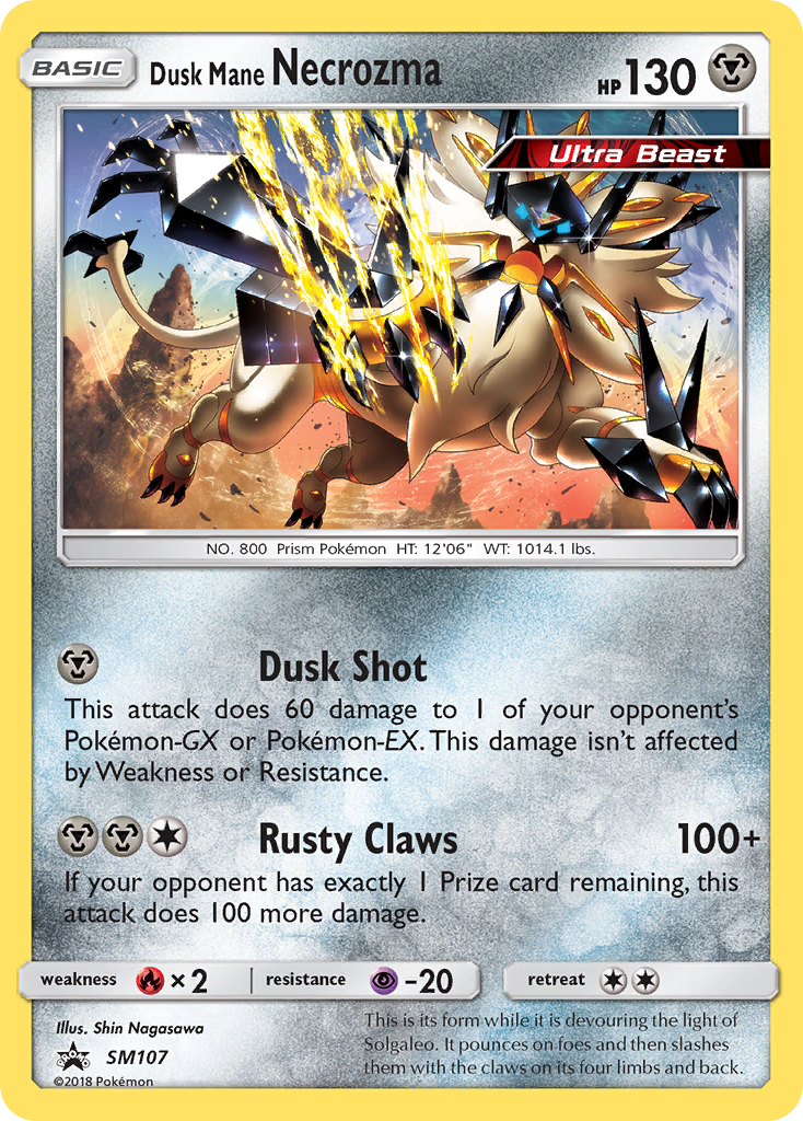 Dusk Mane Necrozma (SM107) [Sun & Moon: Black Star Promos] | Exor Games Truro