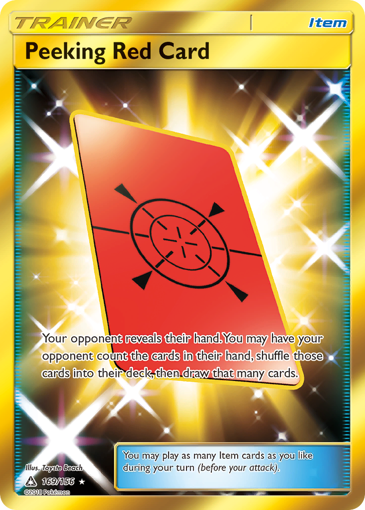 Peeking Red Card (169/156) [Sun & Moon: Ultra Prism] | Exor Games Truro