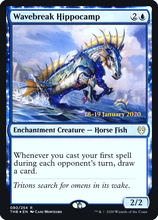 Wavebreak Hippocamp [Theros Beyond Death Prerelease Promos] | Exor Games Truro