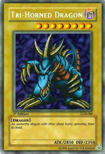 Tri-Horned Dragon [LOB-000] Secret Rare | Exor Games Truro