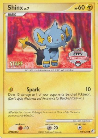 Shinx (98/130) (Staff City Championships Promo) [Nintendo: Black Star Promos] | Exor Games Truro