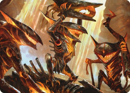 Gleeful Demolition Art Card [Phyrexia: All Will Be One Art Series] | Exor Games Truro