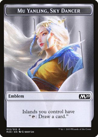 Emblem - Mu Yanling, Sky Dancer [Core Set 2020 Tokens] | Exor Games Truro