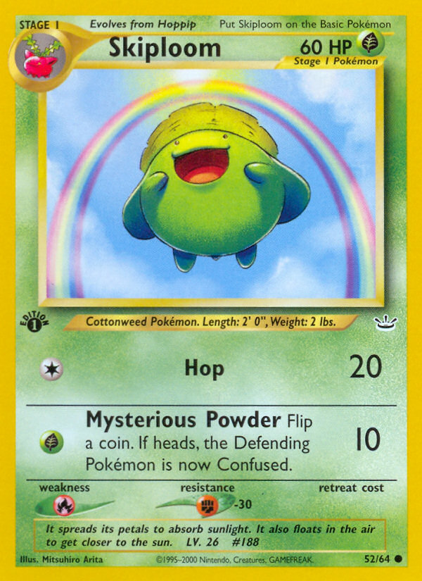 Skiploom (52/64) [Neo Revelation 1st Edition] | Exor Games Truro