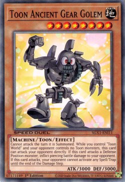 Toon Ancient Gear Golem [SGX1-ENI11] Common | Exor Games Truro