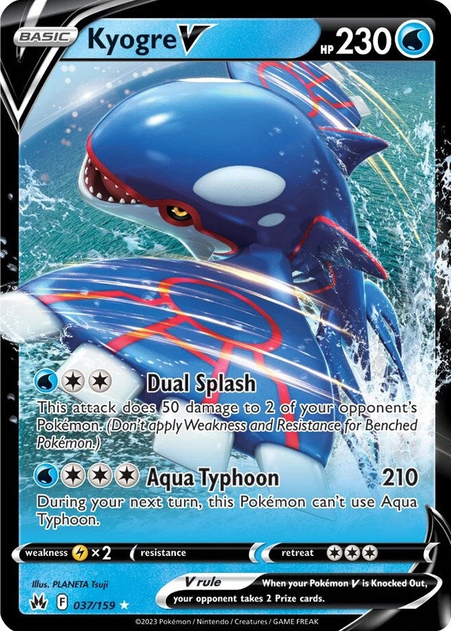 Kyogre V (037/159) [Sword & Shield: Crown Zenith] | Exor Games Truro