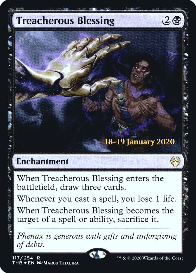 Treacherous Blessing [Theros Beyond Death Prerelease Promos] | Exor Games Truro