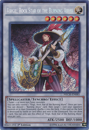 Virgil, Rock Star of the Burning Abyss [NECH-EN085] Secret Rare | Exor Games Truro