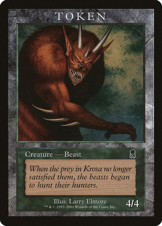 Beast Token (Odyssey) [Magic Player Rewards 2001] | Exor Games Truro