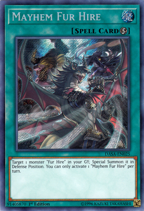Mayhem Fur Hire [DASA-EN025] Secret Rare | Exor Games Truro