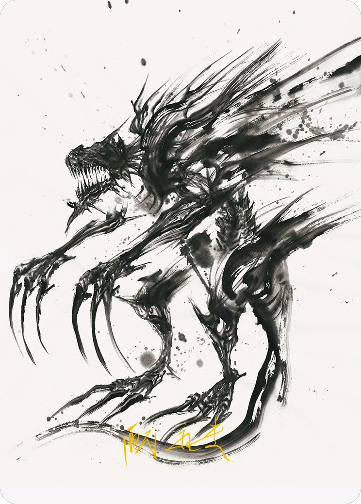 Phyrexian Obliterator Art Card (Gold-Stamped Signature) [Phyrexia: All Will Be One Art Series] | Exor Games Truro