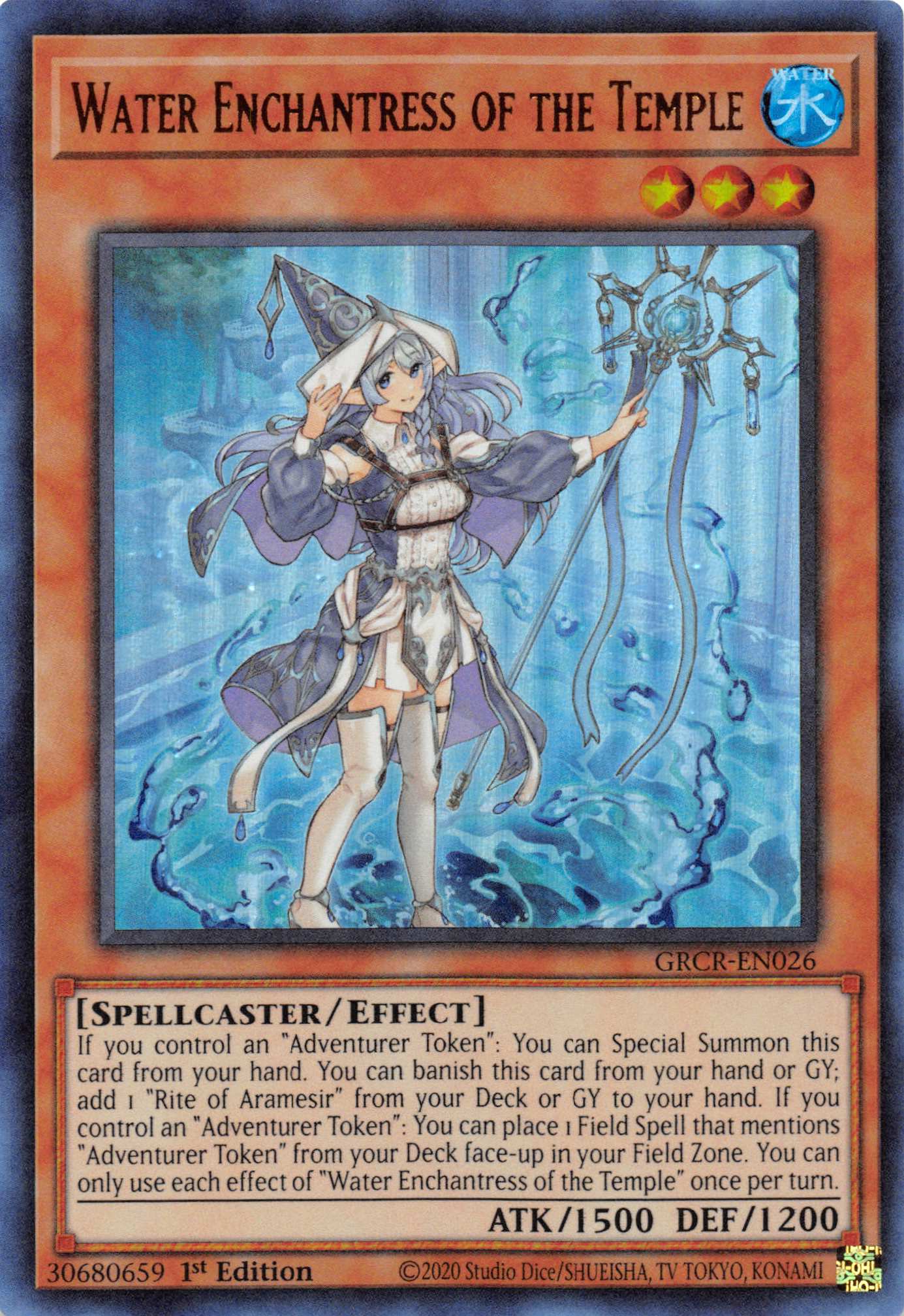 Water Enchantress of the Temple [GRCR-EN026] Ultra Rare | Exor Games Truro