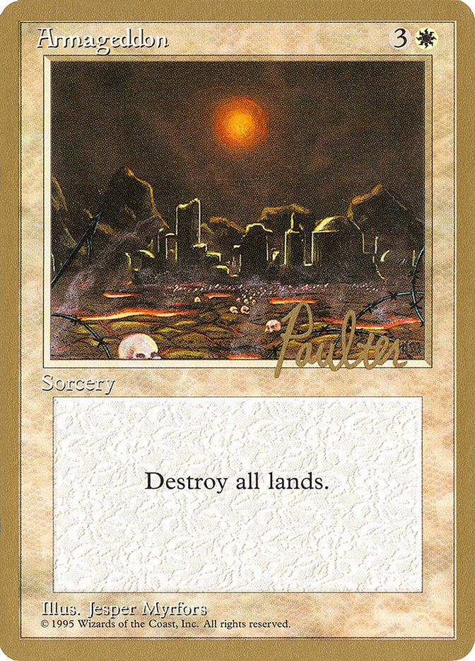 Armageddon (Preston Poulter) [Pro Tour Collector Set] | Exor Games Truro