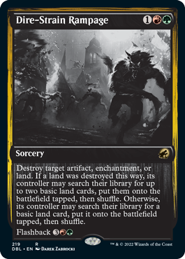 Dire-Strain Rampage [Innistrad: Double Feature] | Exor Games Truro