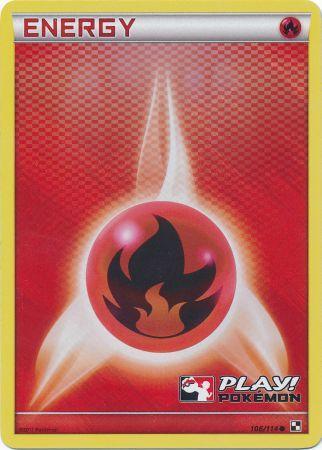 Fire Energy (106/114) (Play Pokemon Promo) [Black & White: Base Set] | Exor Games Truro
