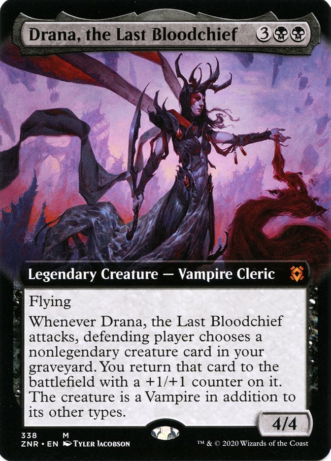 Drana, the Last Bloodchief (Extended Art) [Zendikar Rising] | Exor Games Truro