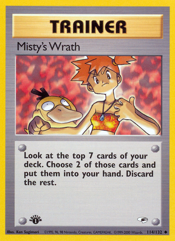 Misty's Wrath (114/132) [Gym Heroes 1st Edition] | Exor Games Truro