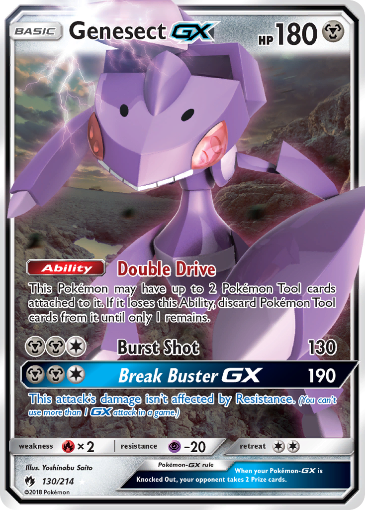 Genesect GX (130/214) [Sun & Moon: Lost Thunder] | Exor Games Truro