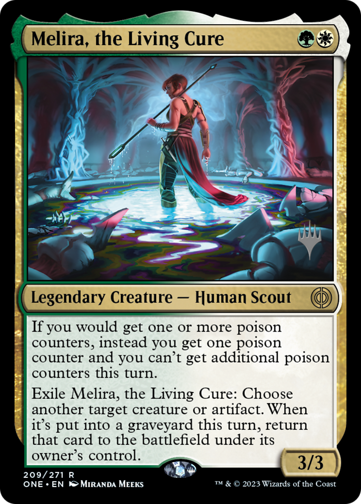 Melira, the Living Cure (Promo Pack) [Phyrexia: All Will Be One Promos] | Exor Games Truro