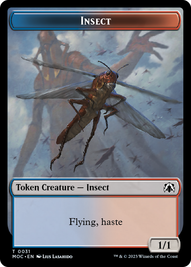 Soldier // Insect Double-Sided Token [March of the Machine Commander Tokens] | Exor Games Truro