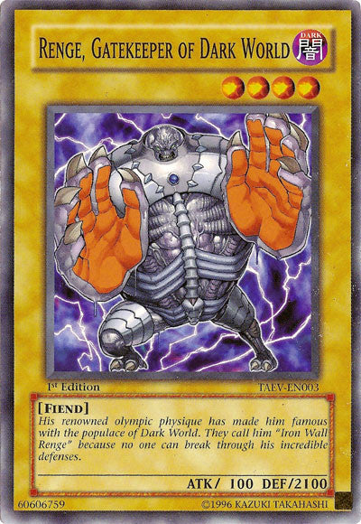 Renge, Gatekeeper of Dark World [TAEV-EN003] Common | Exor Games Truro